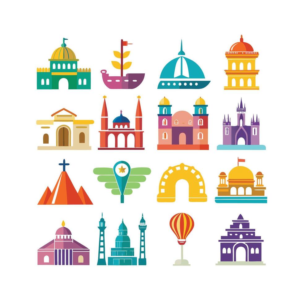 Travel Icon Set Collection for Documents, Websites and Mobile Applications vector