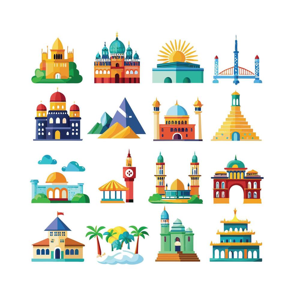 Travel Icon Set Collection for Documents, Websites and Mobile Applications vector