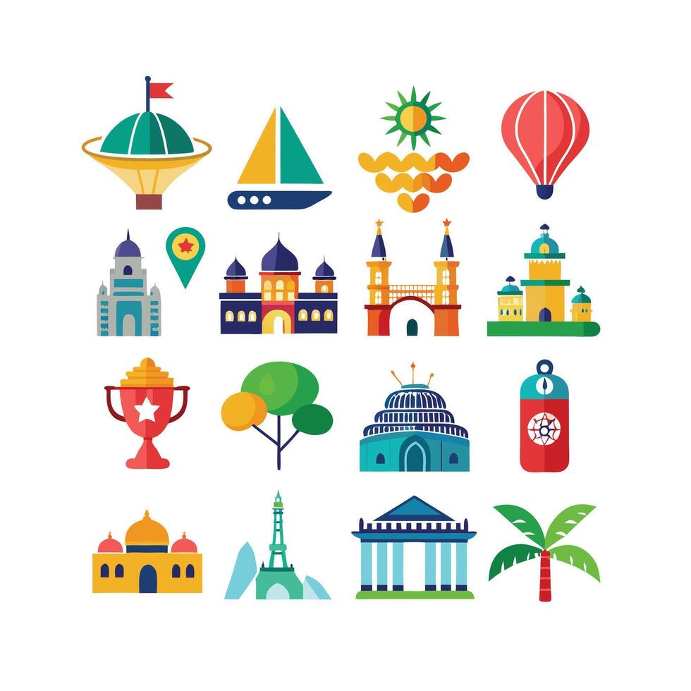 Travel Icon Set Collection for Documents, Websites and Mobile Applications vector