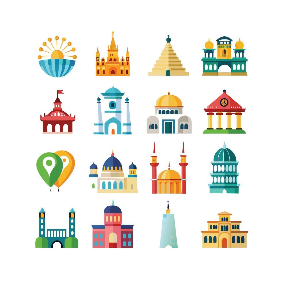 Travel Icon Set Collection for Documents, Websites and Mobile Applications vector