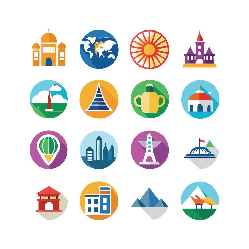 Travel Icon Set Collection for Documents, Websites and Mobile Applications vector