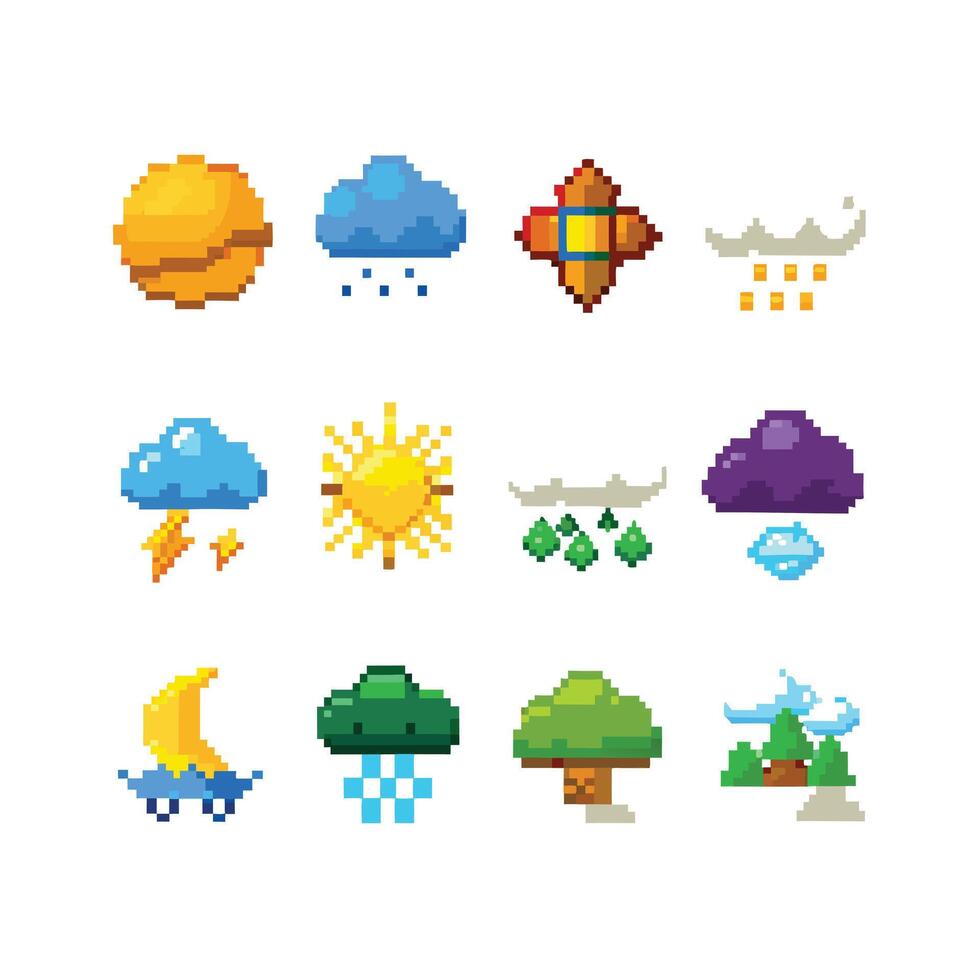 Weather Icon Set Collection for Websites and Mobile Applications vector
