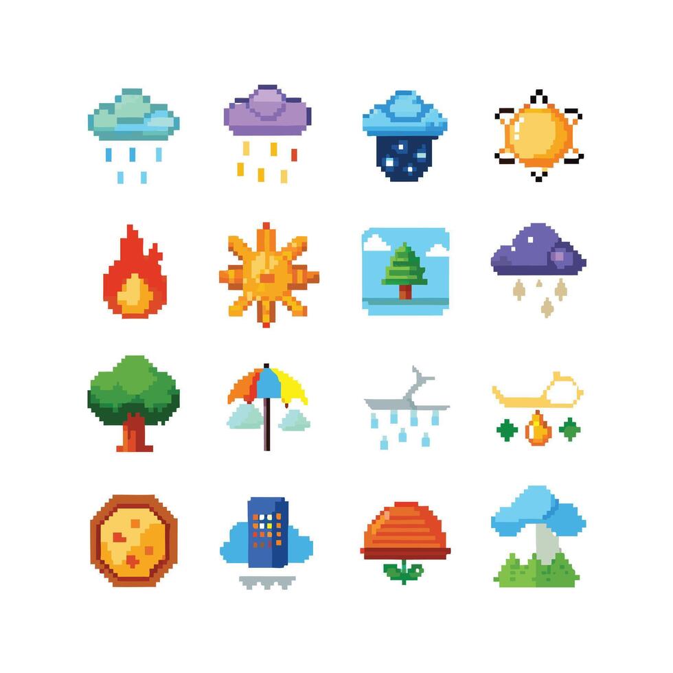 Weather Icon Set Collection for Websites and Mobile Applications vector
