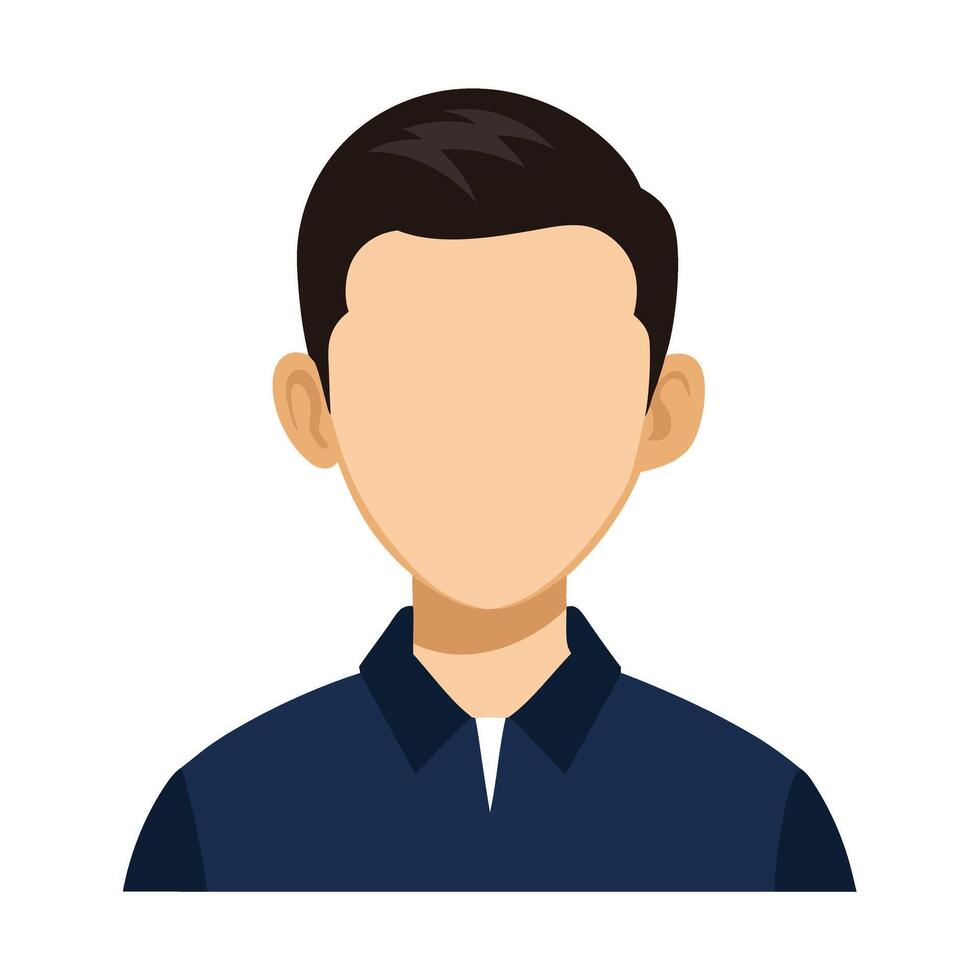 hand drawn man avatar, realistic man avatar icon illustration. vector