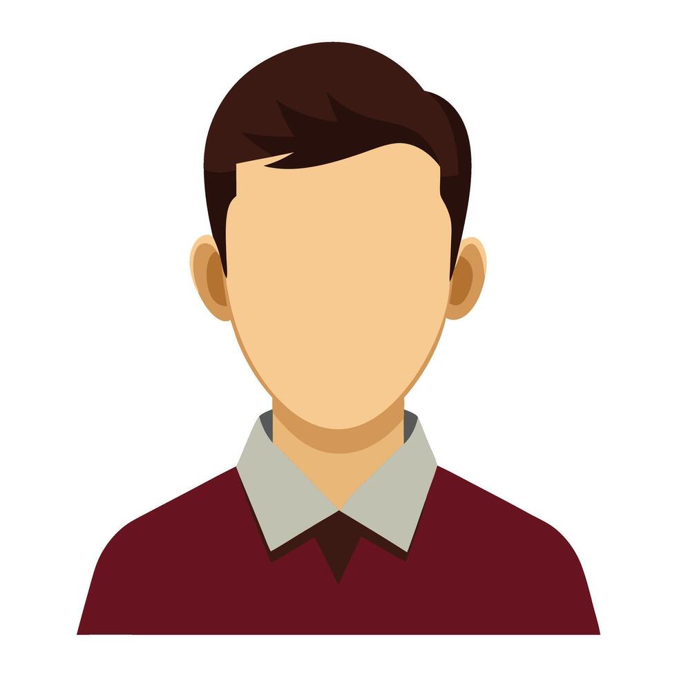 hand drawn man avatar, realistic man avatar icon illustration. vector