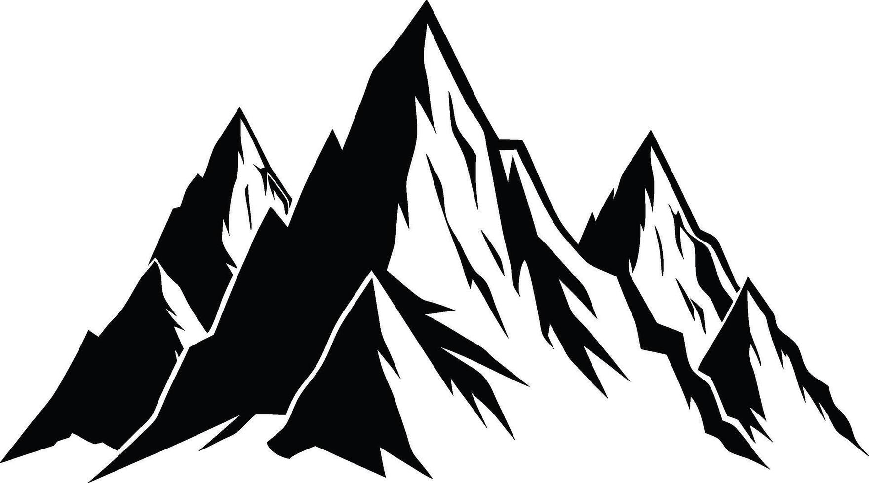 Mountain landscape illustration. vector