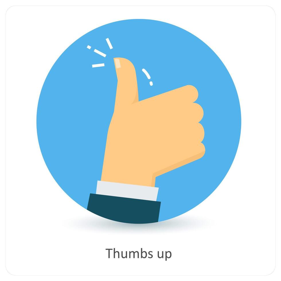 Thumbs Up and like icon concept vector