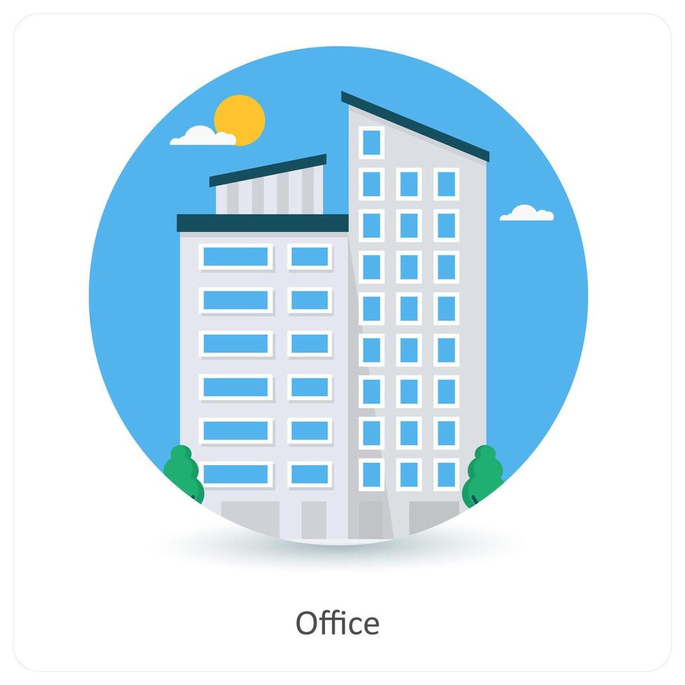 Office and building icon concept vector