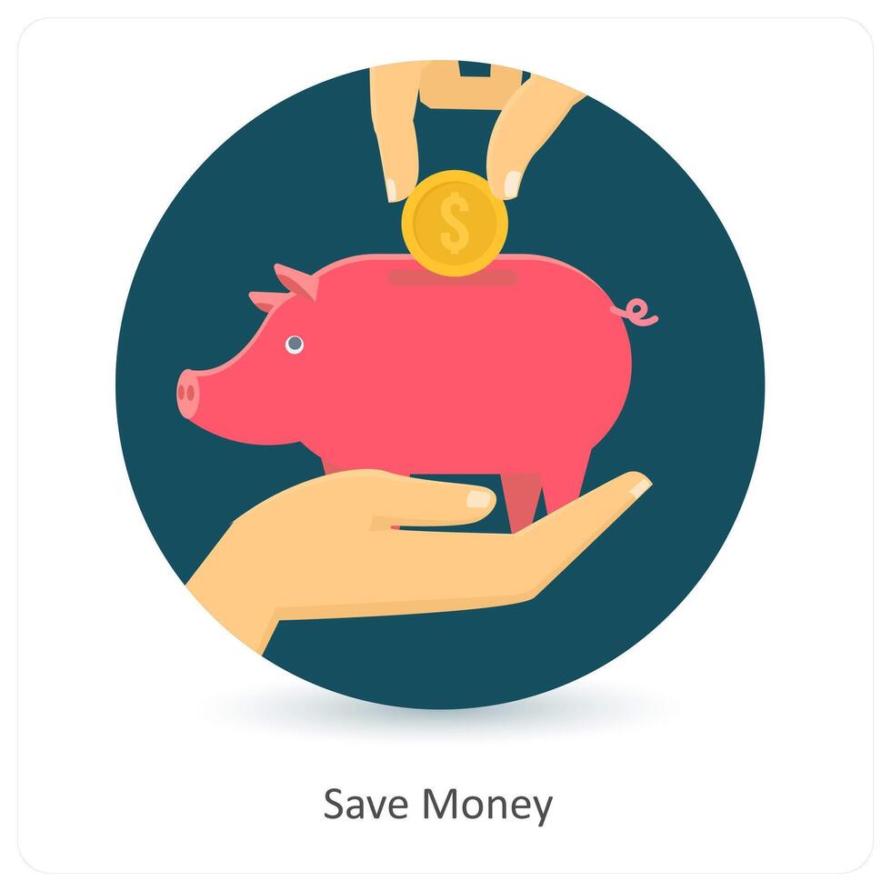Save money and funds icon concept vector