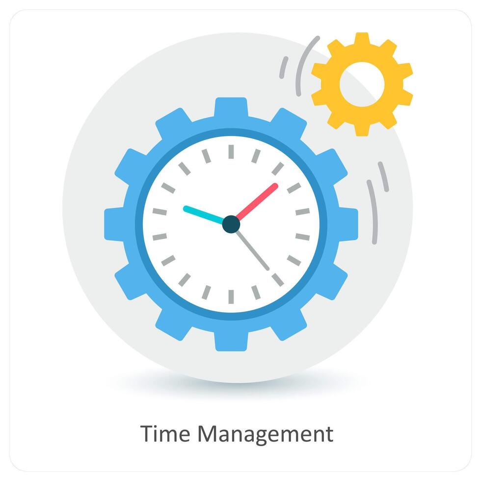 Time Management and productivity icon concept vector