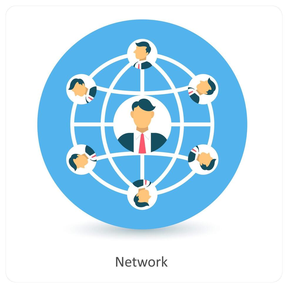 Network and data transfer icon concept vector