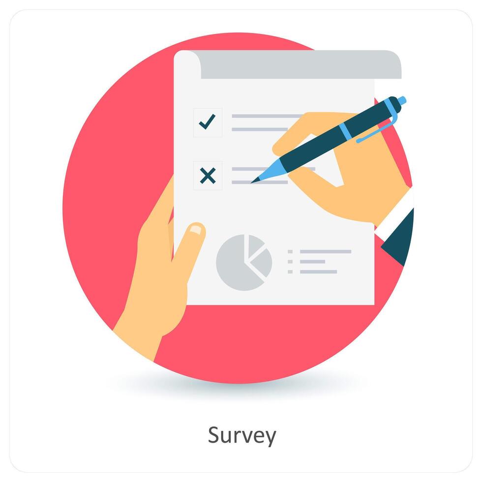 Survey and poll icon concept vector