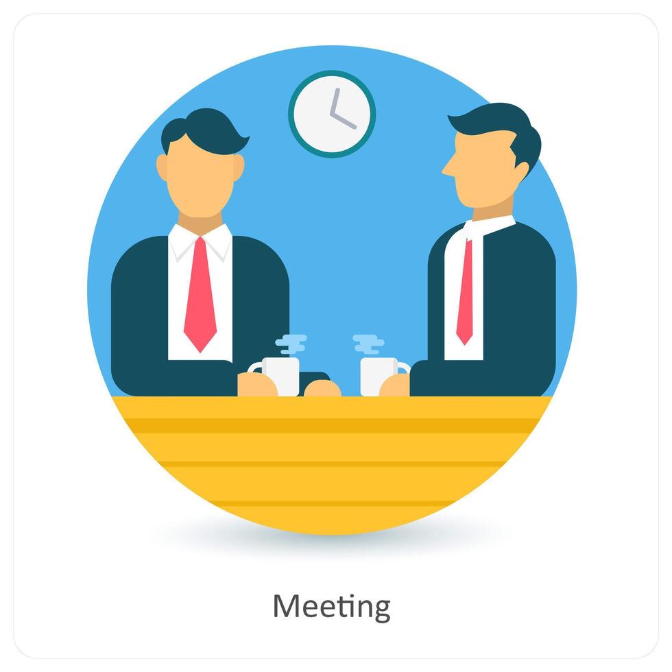 Meeting and meet icon concept vector