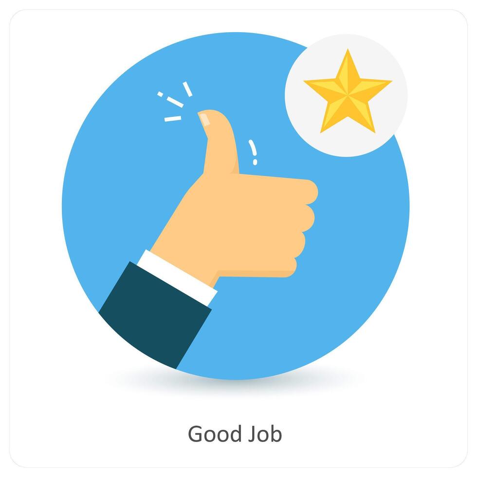 Good job and great icon concept vector