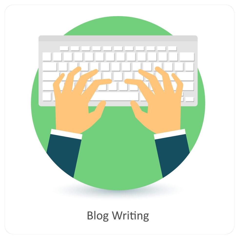 Blog writing and blog icon concept vector