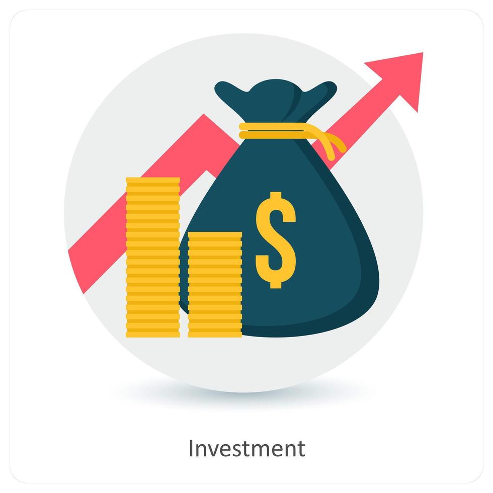 Investment and funding icon concept vector
