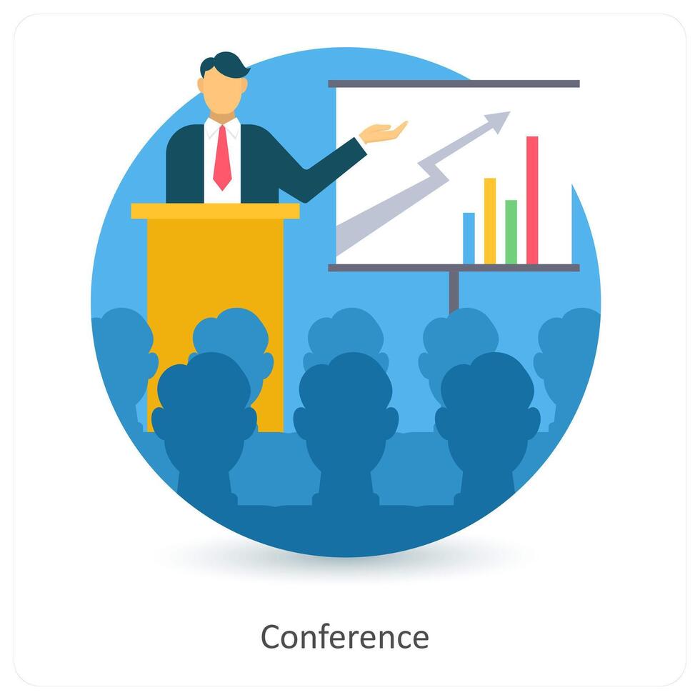 Conference and meeting icon concept vector