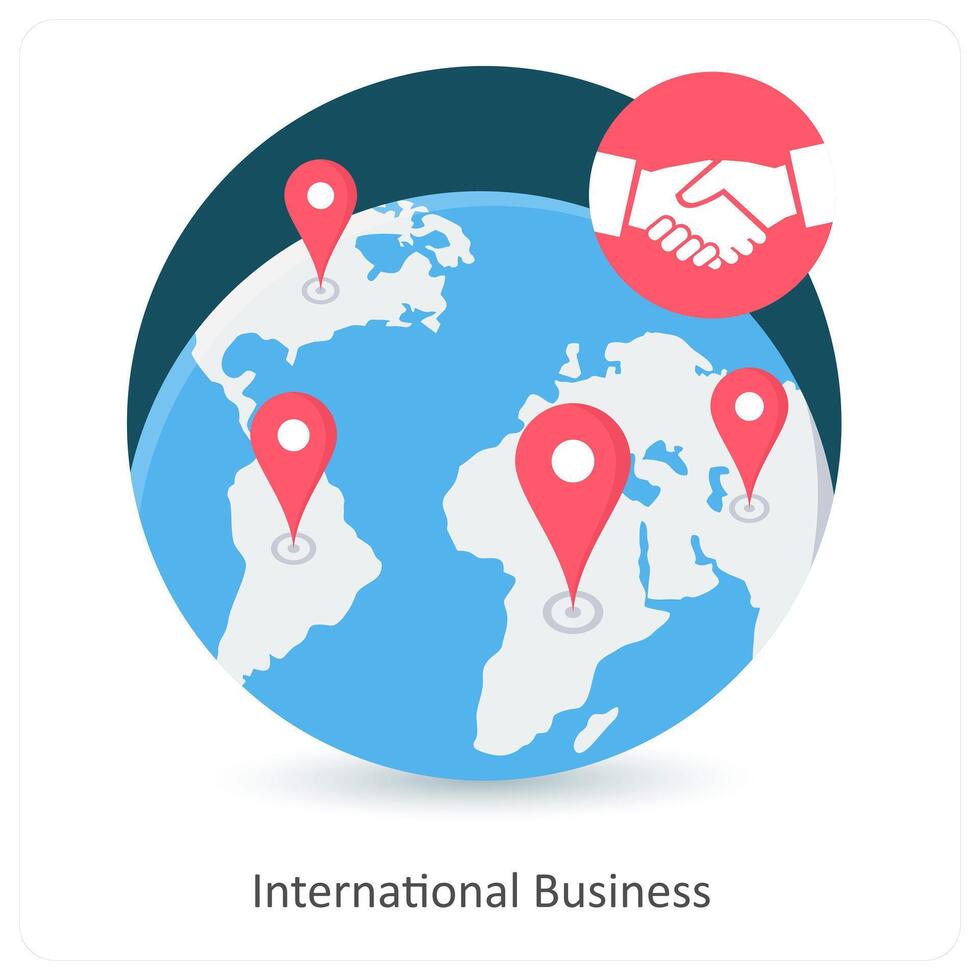 International business and foreign trade icon concept vector