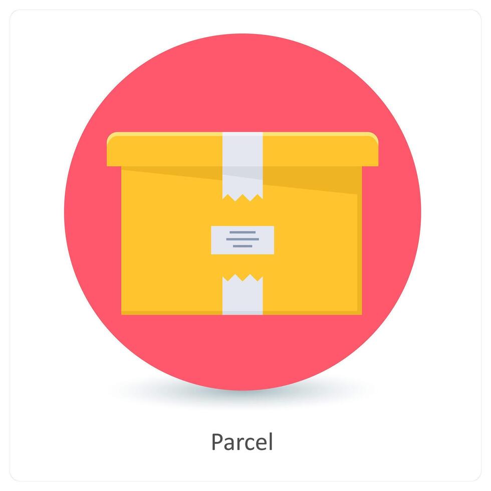 Parcel and delivery icon concept vector