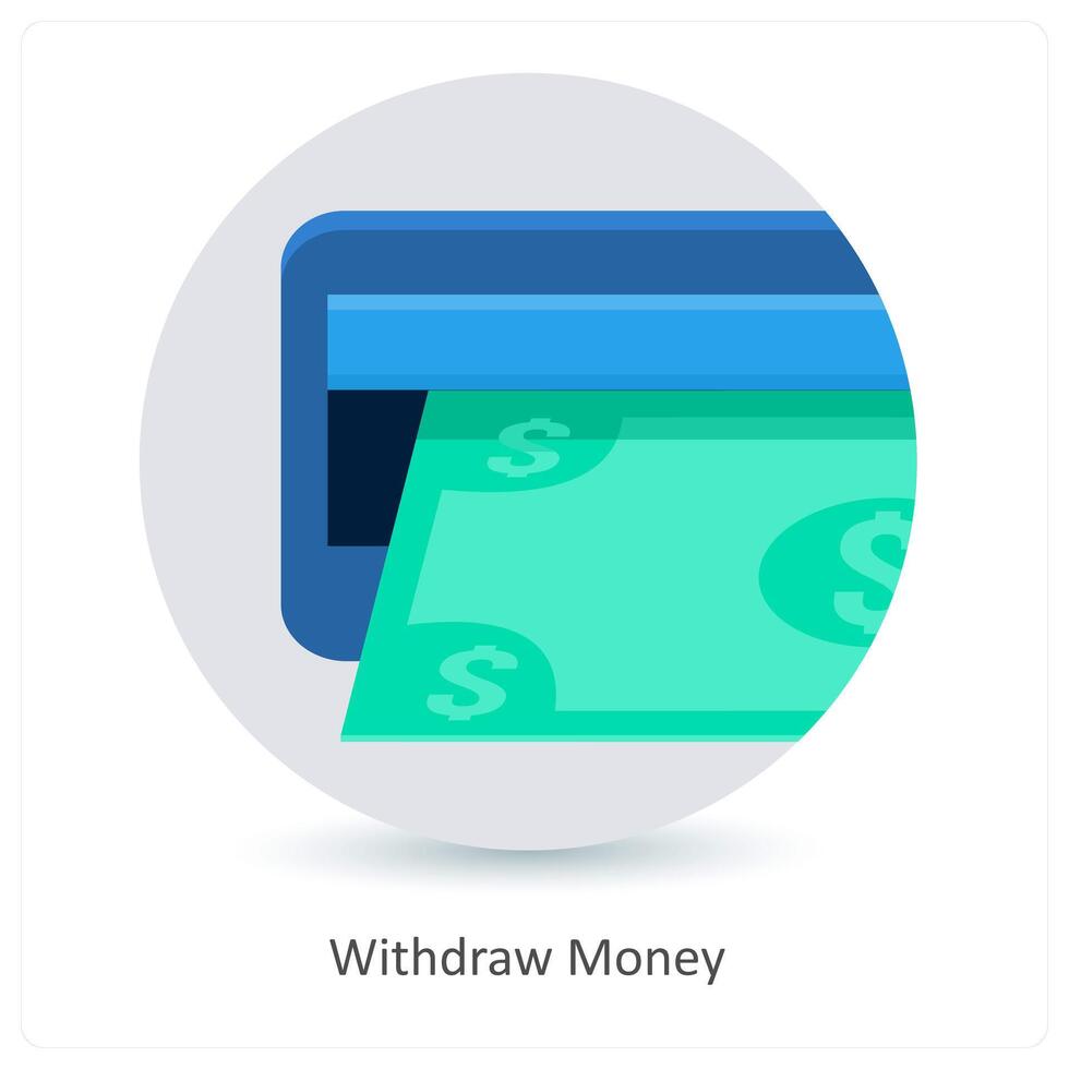 Withdraw Money and funds icon concept vector
