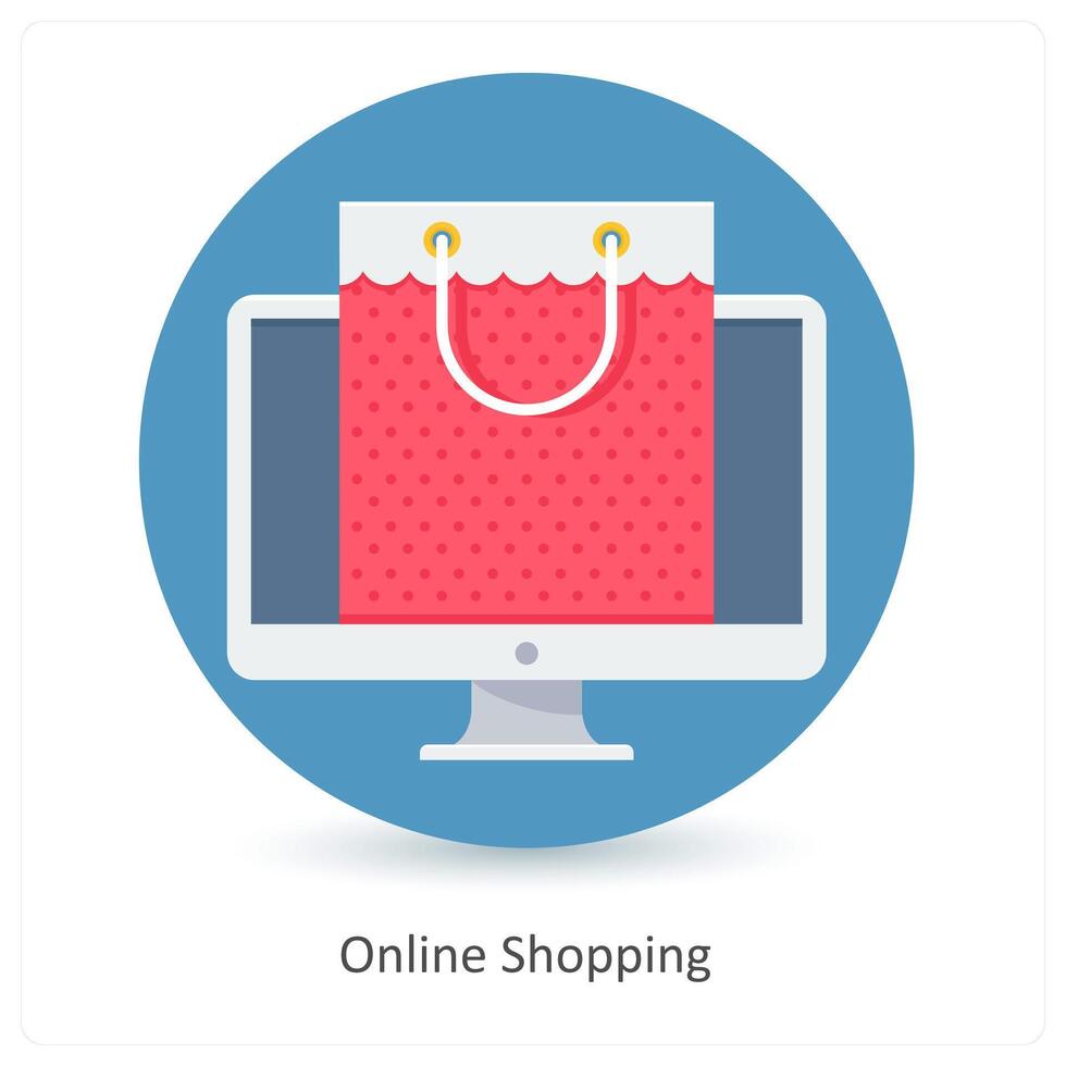 Online Shopping and cart icon concept vector