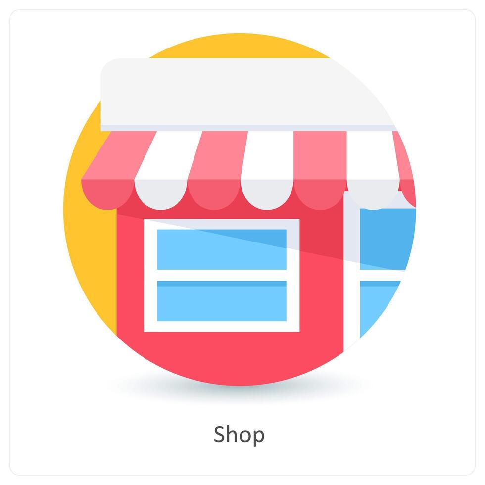 Shop and retail icon concept vector