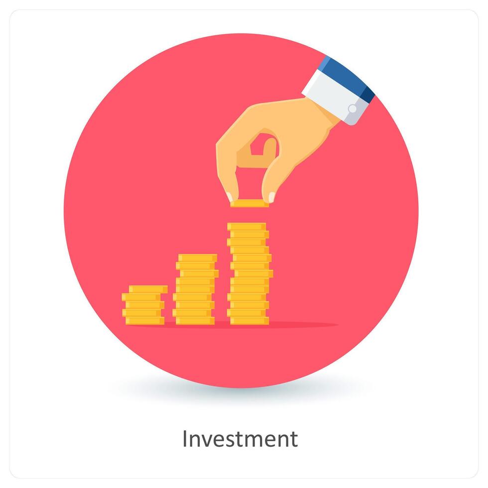 Investment and growth icon concept vector