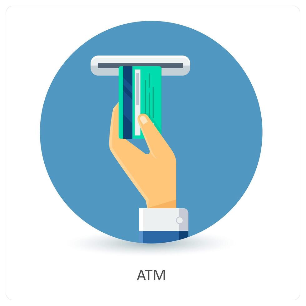 ATM and cash icon concept vector