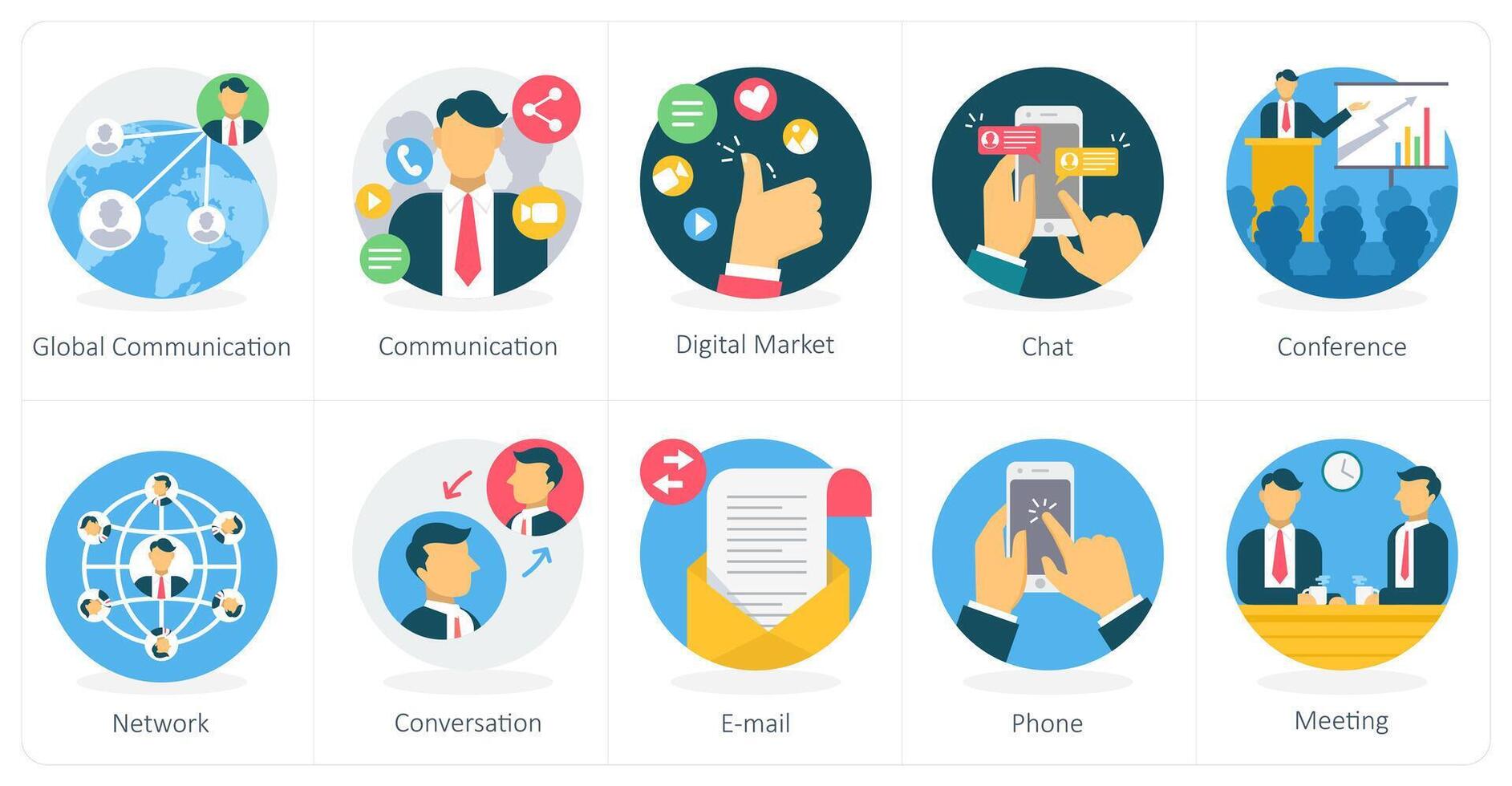 A set of 10 Business icons as portfolio, business portfolio, professional suite vector