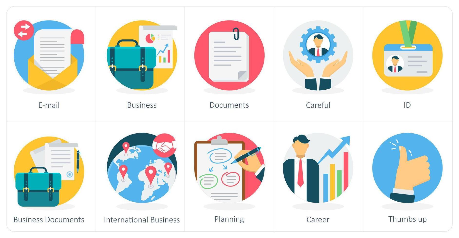 A set of 10 Business icons as investor, money, coins vector