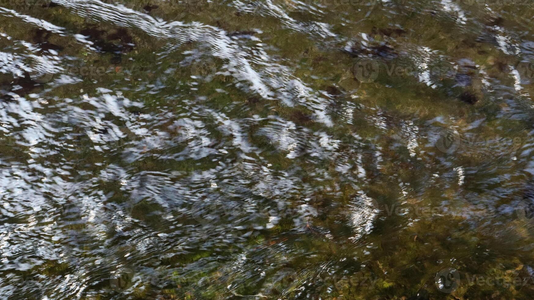 clear source water flows in the background photo