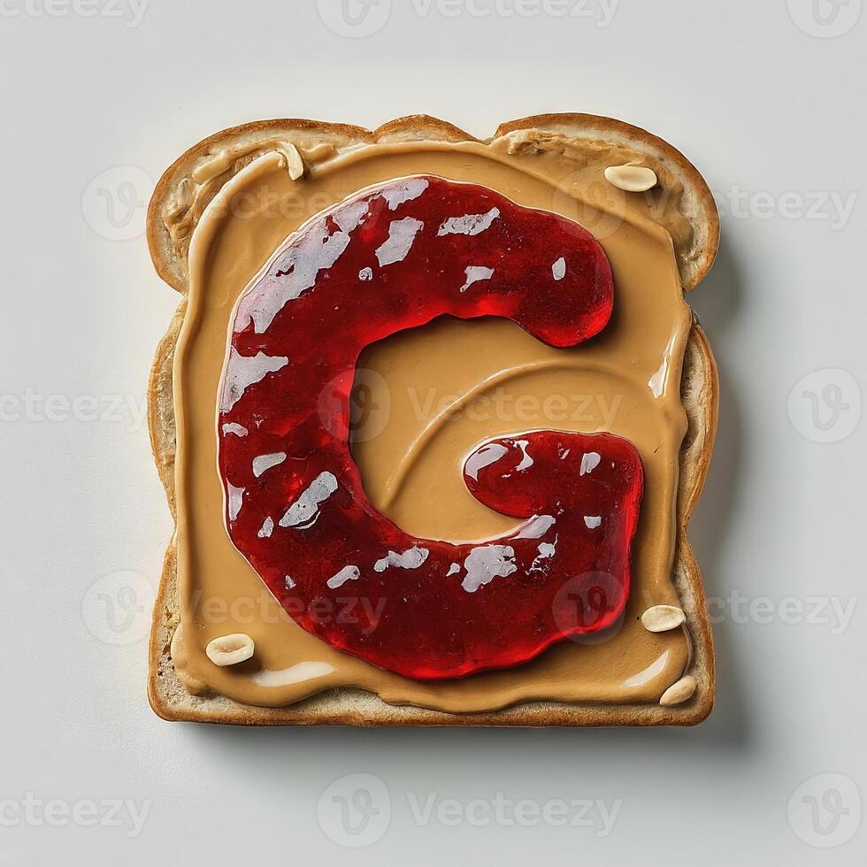 Peanut Butter and Jelly Typeface, Letter G photo