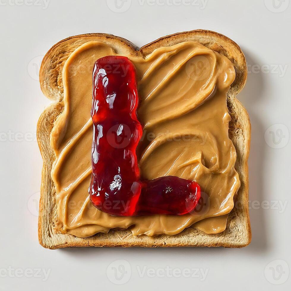 Peanut Butter and Jelly Typeface, Letter L photo