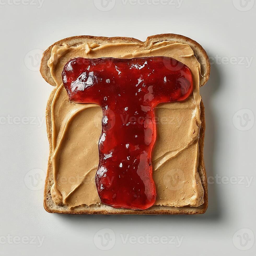 Peanut Butter and Jelly Typeface, Letter T photo