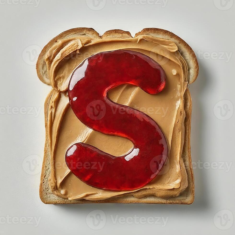 Peanut Butter and Jelly Typeface, Letter S photo