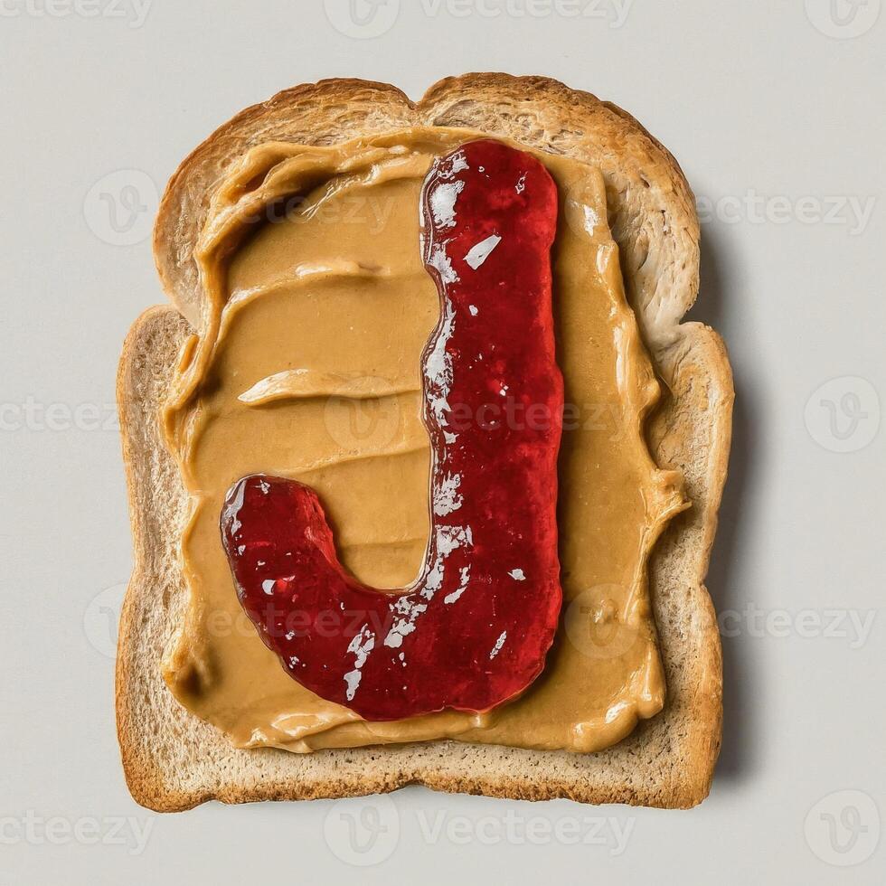 Peanut Butter and Jelly Typeface, Letter J photo