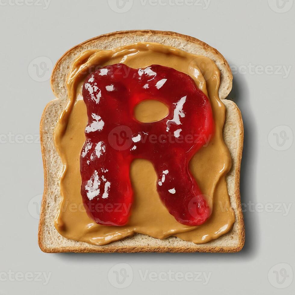 Peanut Butter and Jelly Typeface, Letter R photo