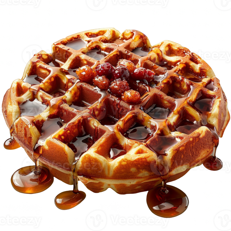 Belgian waffles on transparent background png