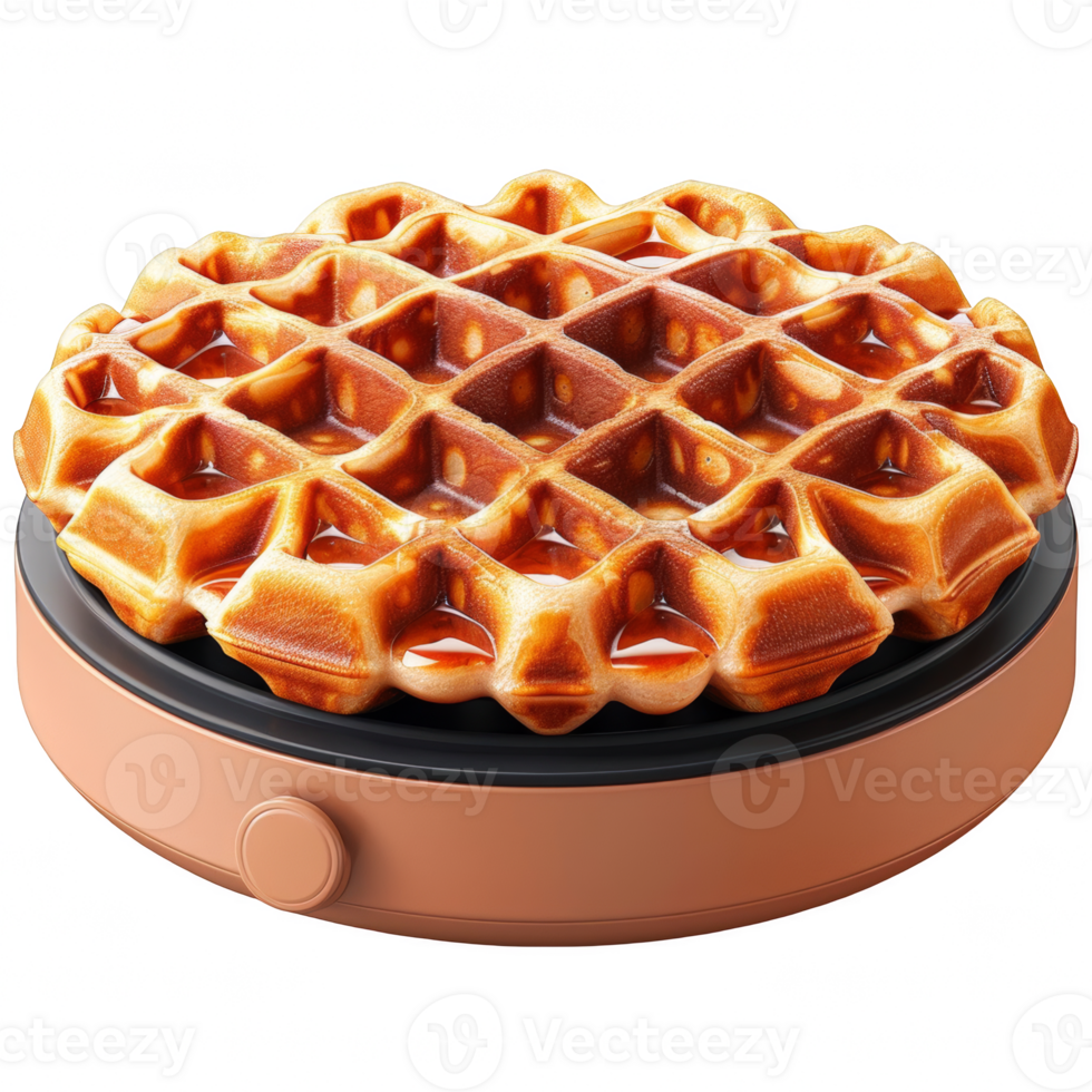 Belgian waffles on transparent background png