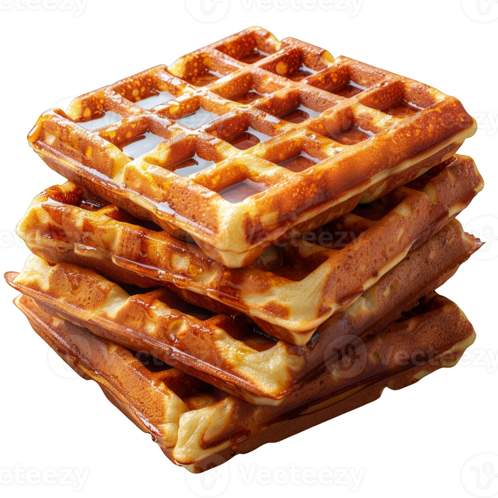 Belgian waffles on transparent background png