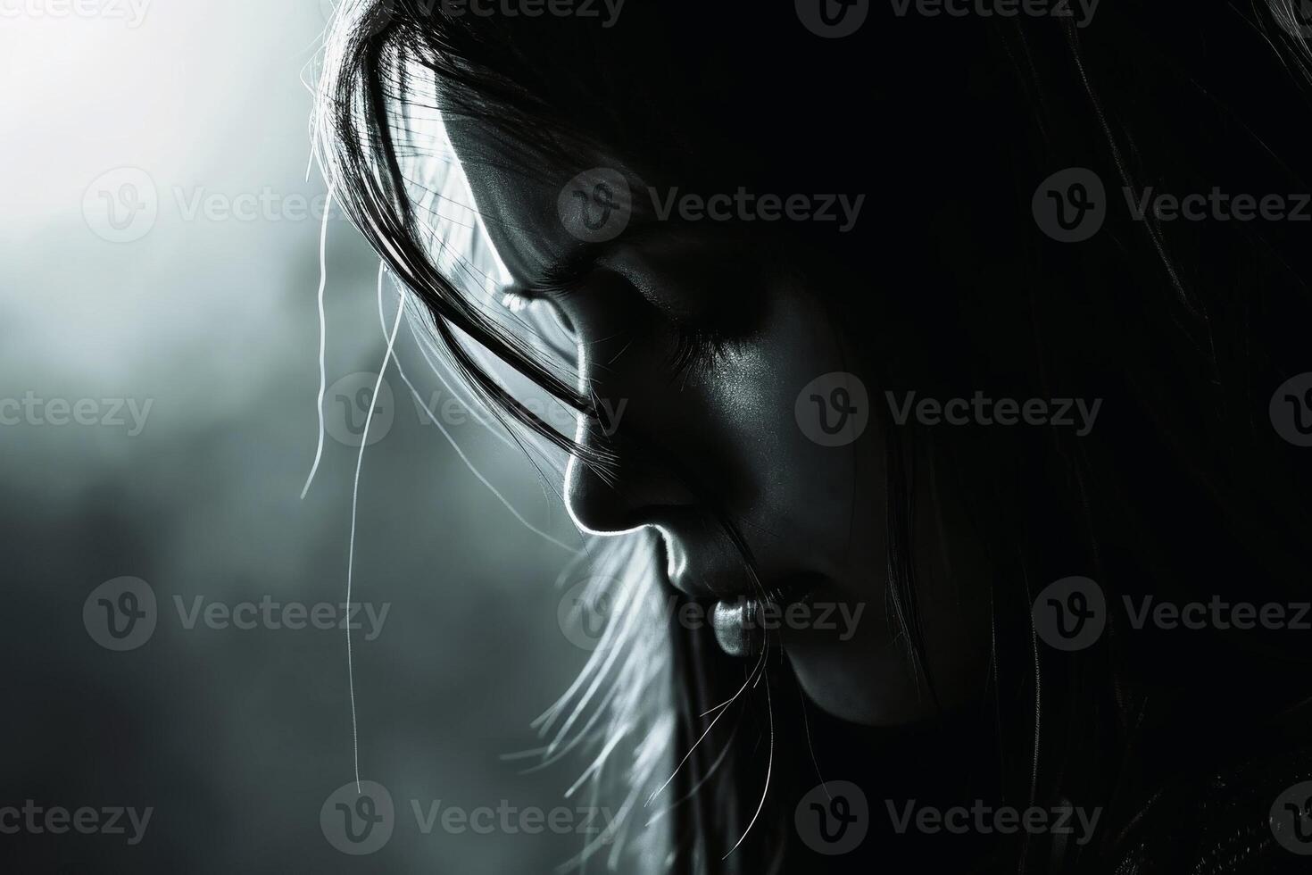 A background that symbolizes grief loneliness and sadness. AI generate photo