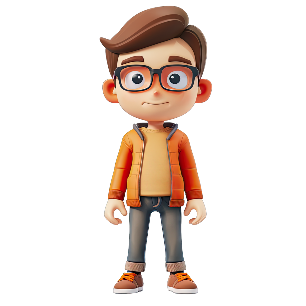 3d cartoon character isolated png