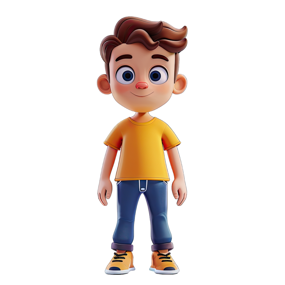 3d cartoon character isolated png
