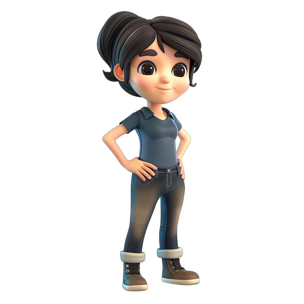 3d cartoon character isolated png