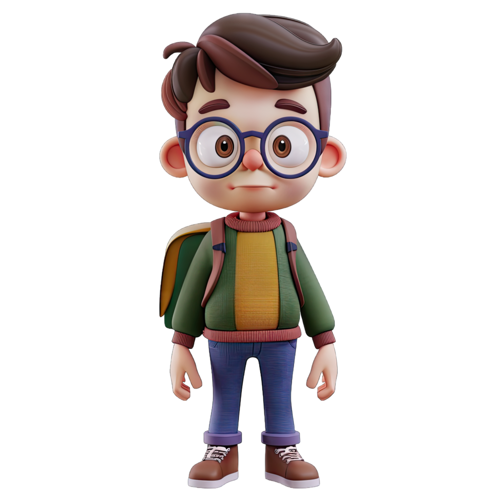 3d cartoon character isolated png