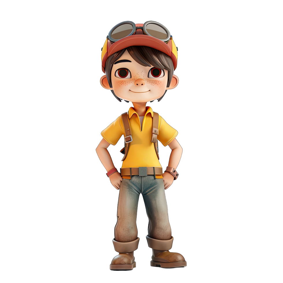 3d cartoon character isolated png