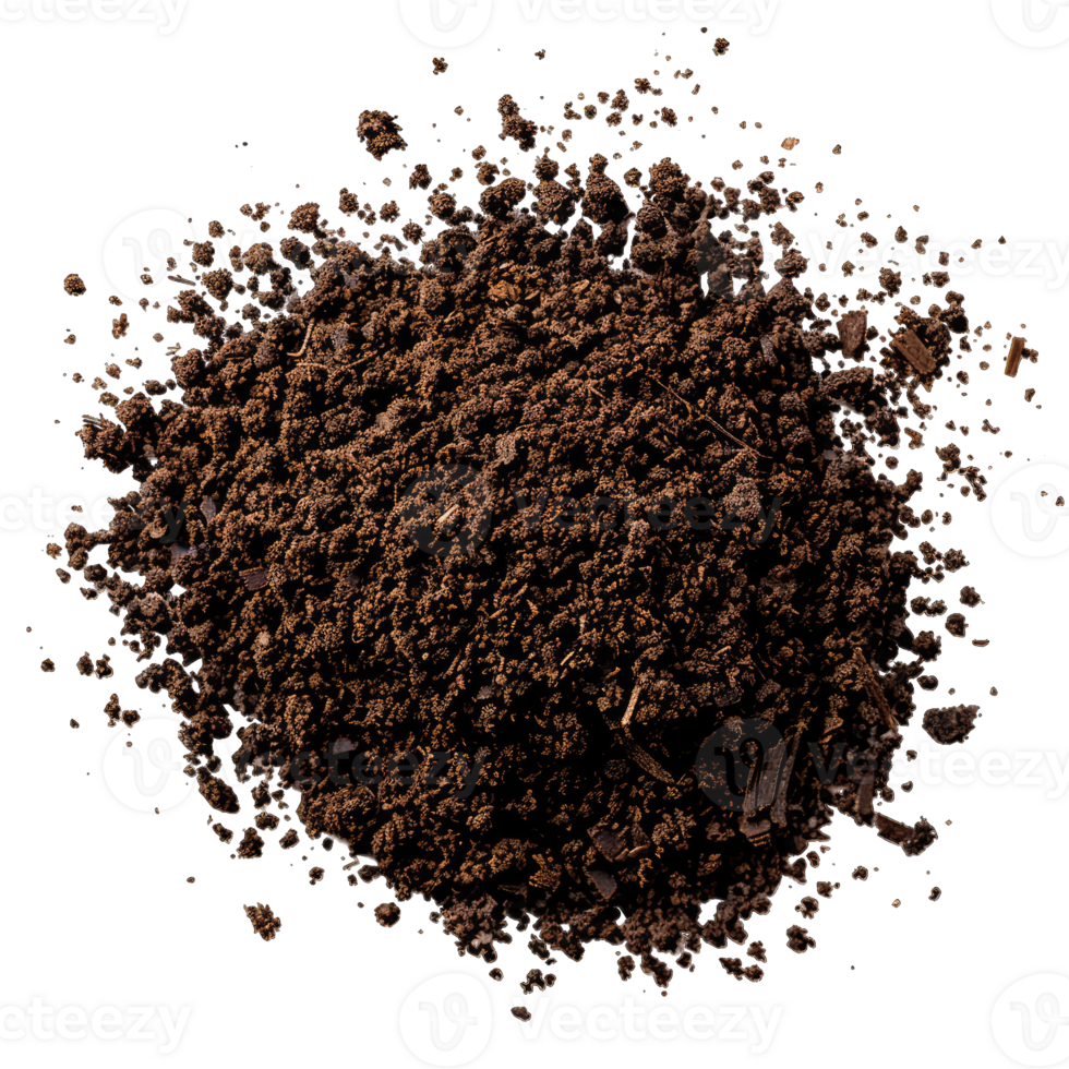 Coffee Beans and grounds isolated png