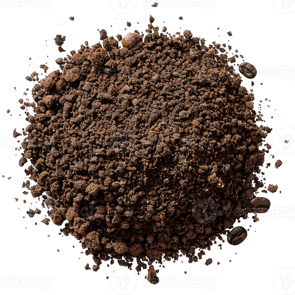 Coffee Beans and grounds isolated png