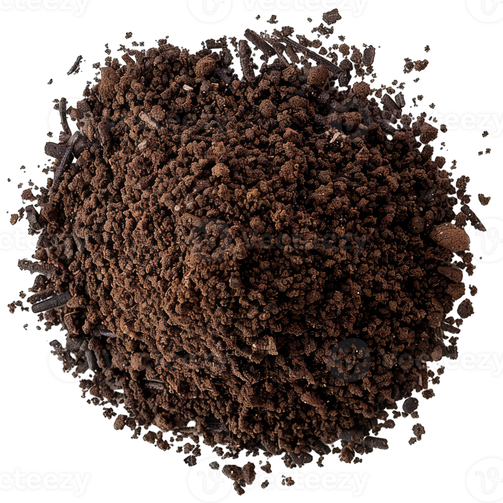 Coffee Beans and grounds isolated png