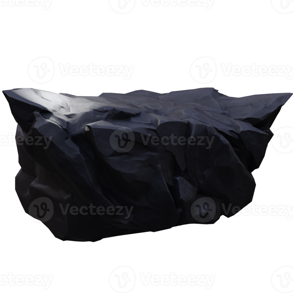 3d render landscape rock with background transparent png